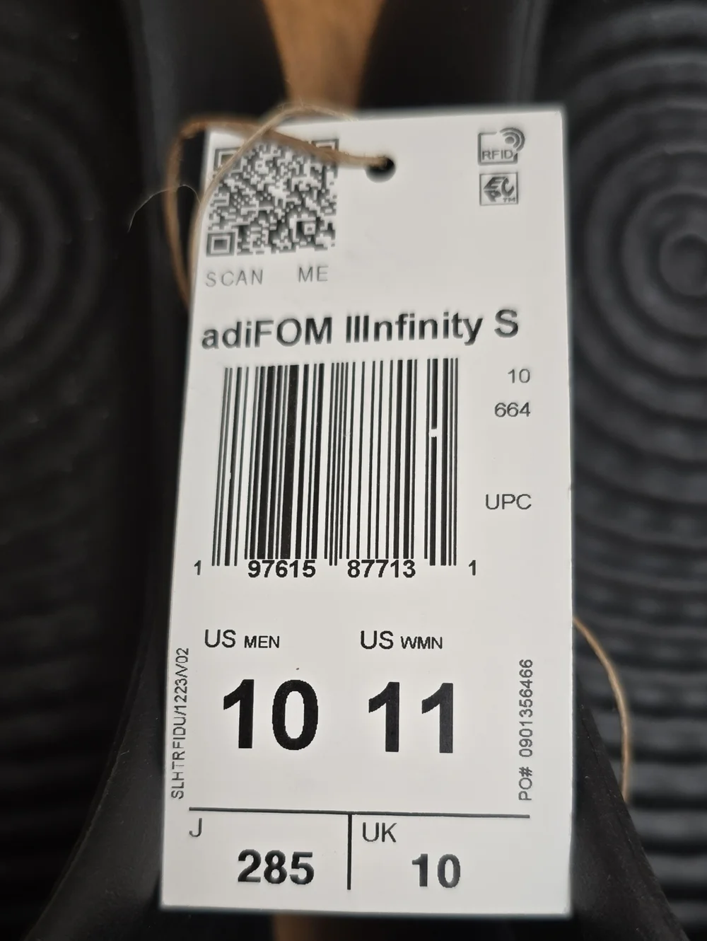 Adidas Adifom IIInfinity Slides - Black - New With Tags